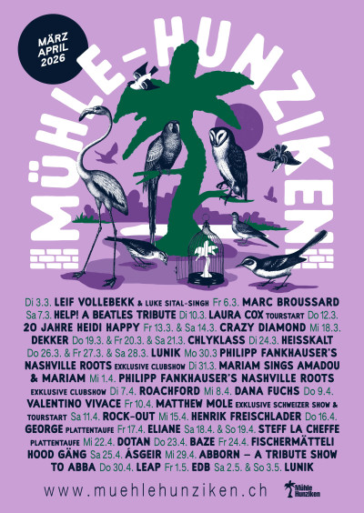 Poster &middot; Leif Vollebekk / Support: Luke Sital-Singh &middot; Mühle Hunziken